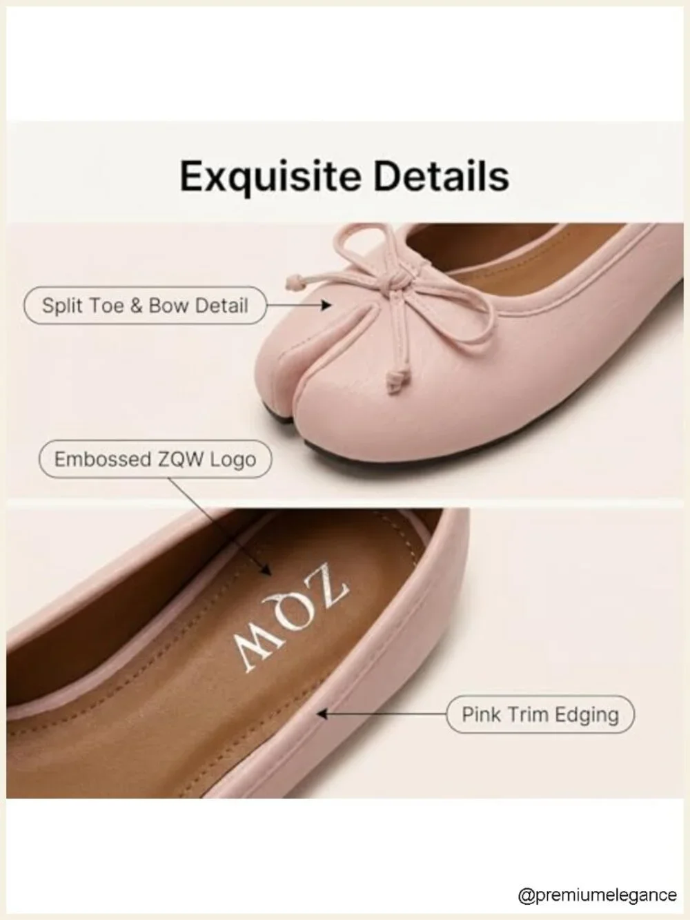 Womens Tabi Ballet Flats Split Toe Metallic Wrinkled Bow Cushioned Wide Width